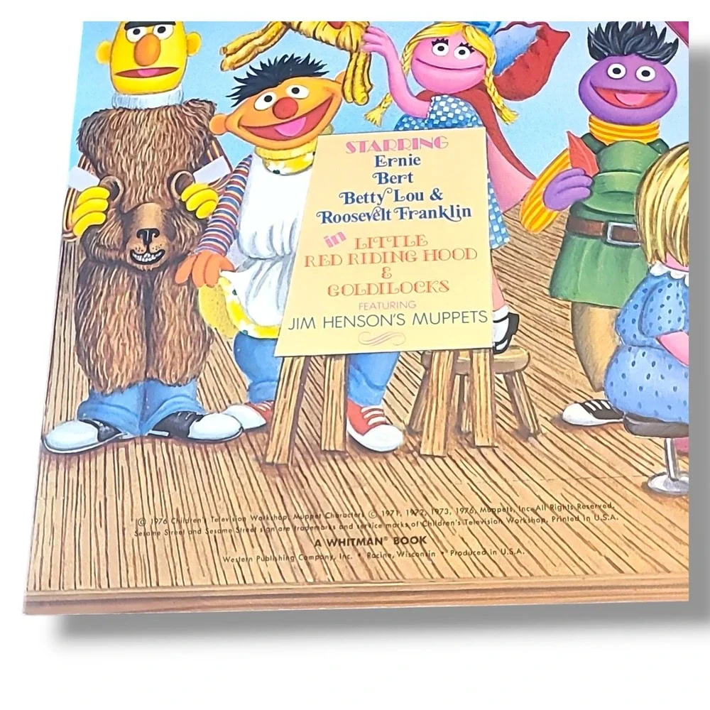 Sesame Street Paper Doll Players Whitman 1970's Uncut Ernie Bert Muppets Vintage